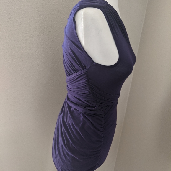 Violet / Purple Ruched Side Sleeveless Dress - Tart Small 💜 Form Fitting - Picture 3 of 14
